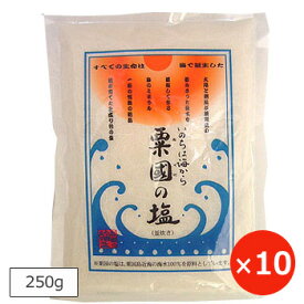 粟国の塩 釜炊き 沖縄海塩研究所 250g×10個 沖縄 塩 調味料 まとめ買い 沖縄の塩 沖縄土産 海水塩 天然塩まとめ買い 塩にぎり おむすび 焼肉 焼き魚 野菜炒め 焼きそば