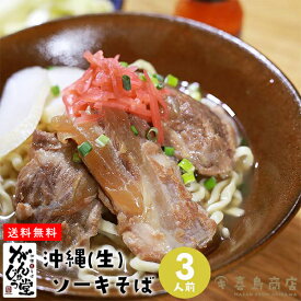 【ソーキそば】がんじゅう堂 自宅で食べられる ソーキそば 生麺 一人前 三人前 五人前 レシピ付き 作り方 そばだし 通販 那覇 おすすめ 人気 簡単 ソーキ肉 本格 沖縄料理 沖縄土産 年越しそば 国際通り 牧志公設市場 ギフト 一部送料無料