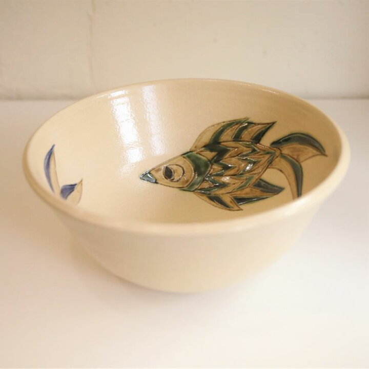 楽天市場】datta.沖縄南の島陶芸工房 |datta 魚紋手洗いボウル NO-52 