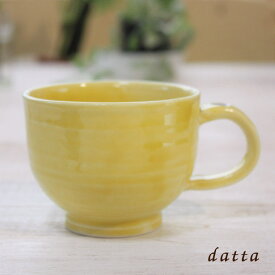 datta.沖縄南の島陶芸工房 |datta やちむん カップ 黄色4 おしゃれでかわいい沖縄陶器やちむんと琉球ガラスのカップ