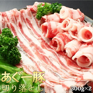 あぐー豚 切り落とし 300gx2セット 送料無料 沖縄 土産 お歳暮 お中元 ギフト ブランド豚 冷凍 沖縄県産 贈答 訳あり 訳アリ まとめ買い