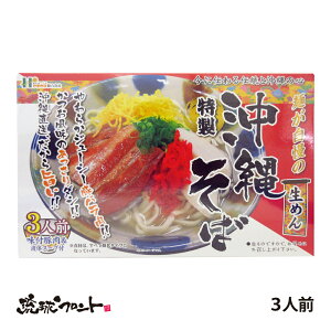 沖縄そば 生麺 3人前 三枚肉付 沖縄土産 沖縄 お土産 豚肉 味付豚肉 沖縄そば そば 特製 ひまわり総合食品 アダン商会