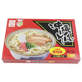 沖縄そば 3人前（味付三枚肉・だし付） ［生麺］　│サン食品［SSG］沖縄お土産 ギフト お中元 お歳暮