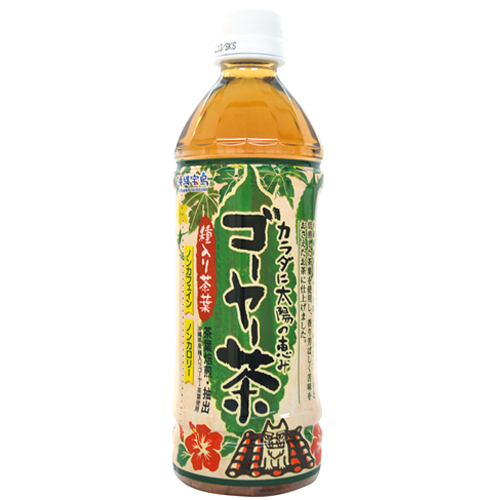 沖縄宝島 ゴーヤー茶 500ml×24本 種入茶葉 ノンカフェイン 4582112260238×24
