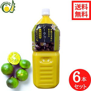 沖縄県産シークヮーサー100%果汁2L×6本セット 青切りシークワーサー シークワーサー 原液 沖縄産 青切り シークアーサー 無添加果汁 100% 業務用サイズ 2000ml 健康飲料 テレビで話題のノビレ
