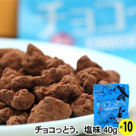 チョコっとう 塩味 40g×10袋 黒糖 チョコ チョコレート 菓子 小袋 沖縄 こくとう 多良間産 黒糖菓子 スイーツ 人気 ご当地 お菓子 おすすめ 沖縄土産 お土産 おやつ お茶請け ティータイム プレゼント 琉球黒糖 チョコッとう。