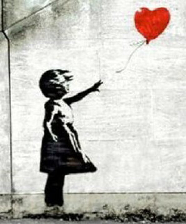 楽天市場】バンクシー Banksy Red Balloon 額 アートフレーム【送料 