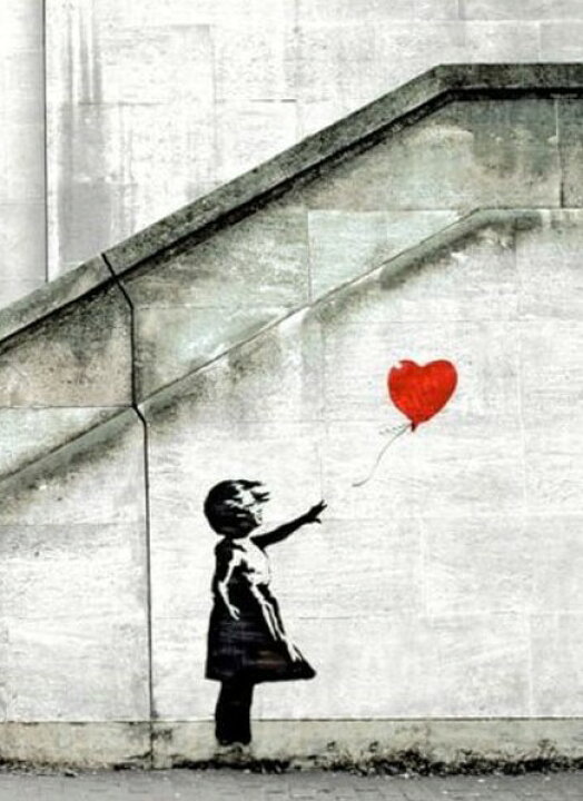 楽天市場】バンクシー Banksy Red Balloon 額 アートフレーム【送料 