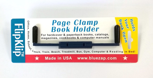 低価格化 メーカー公式ショップ 開いたページをＸ型にしっかりホールド しっかり本を押さえてくれて 楽に本が読めるブックストッパーアメリカ製 読書のための便利なブックホルダー ミッドナイトブルー FlipKlip フリップクリップ