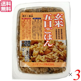 玄米 ご飯 パック コジマフーズ 玄米五目ごはん 160g 3個セット 送料無料