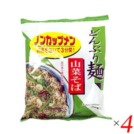 【お買い物マラソン！ポイント3倍！】蕎麦 そば インスタント トーエー どんぶり麺・山菜そば 78g 4袋セット