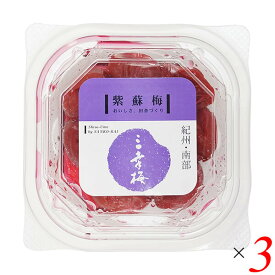 【スーパーSALE！ポイント6倍！】梅干 昔ながら 無添加 三幸農園 紫蘇梅100g 3個セット