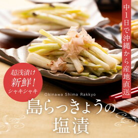 送料無料 島らっきょう 塩漬け 芸能人 御用達 お取り寄せ グルメ 沖縄100g×3袋