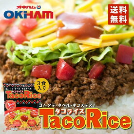 タコライス 3食入 240g 送料無料 ネコポス HOTソース付 沖縄お土産 沖縄 お土産 グルメ 土産 タコス 人気 定番 ご当地グルメ 食品 メキシカン おみやげ ご飯のお供 タコライスの素 沖縄ハム レシピ