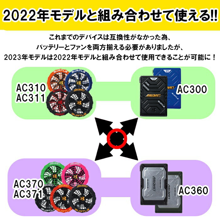 楽天市場】バートル air craft [ AC360 + AC370 バッテリー + ファン