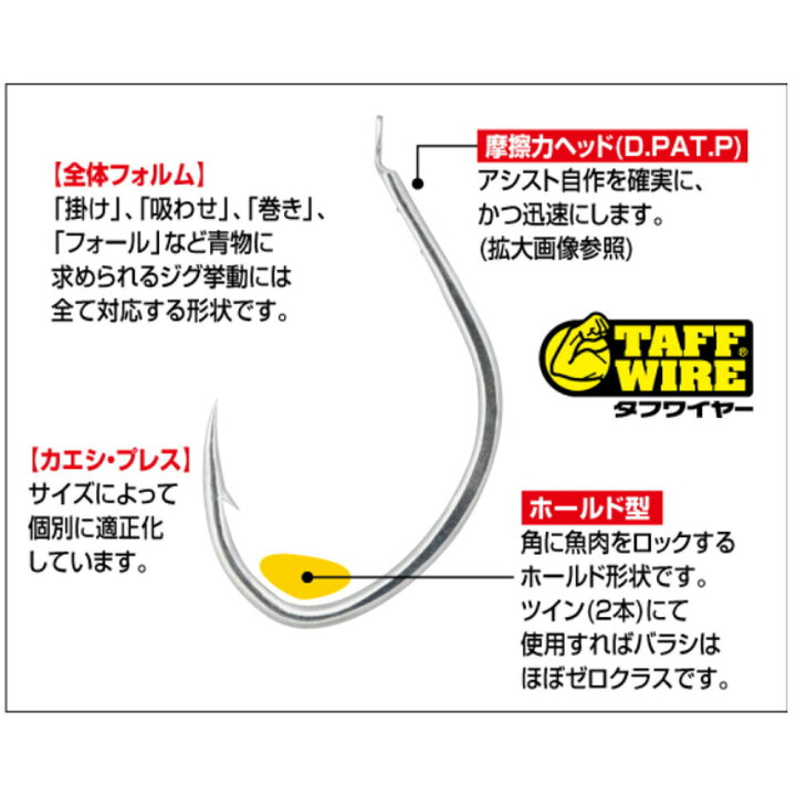 楽天市場 セール Cpost オーナー カルティバ Fh01 ファイアフック 1 Owner Fh01 釣具 遠里 ショアジギング ショア サーフ 青物 ハマチ イナダ サバ アジ ブリ 鰤 ヒラマサ カンパチ 撃投ジグ ショア青物 シイラ ジギングフック 青物フック 沖釣り本舗