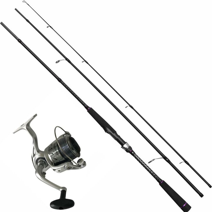 楽天市場】携帯性抜群 3pc シーバス釣り ソルトシャフト ロッドリール 