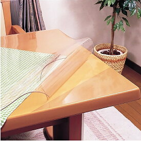 テーブルマット 両面非転写テーブルマット （非密着性タイプ）定型サイズ（約90×150cm） 2mm厚　テーブル　テーブルマット　ビニールマット　テーブルクロス　【既製　角落とし　すべり止めシール付き】