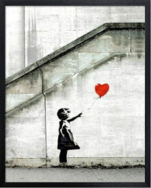 バンクシー Banksy ポスター Red Balloon アートパネル アートポスター 少女 風船 インテリア 額 壁掛け　おしゃれ