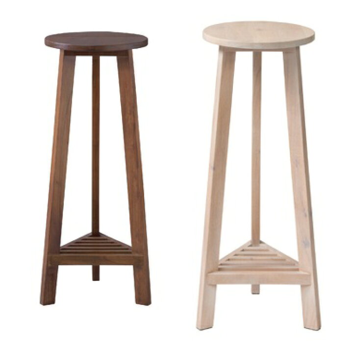 楽天市場 プランタースタンド フラワースタンド 円形 丸型 Mサイズ 幅28cm プランター台 花台 屋内 室内 木製 北欧 ブラウン モダン おしゃれ 人気 ｏｋ家具牧場