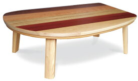 家具調こたつ 幅135 こたつテーブル デザインコタツ 変形 長方形 こたつ 炬燵 日本製　丸みを帯びたテーブル