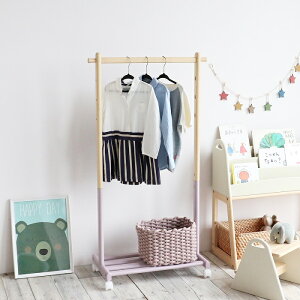 ハンガーラック 木製 キッズハンガー 子供 キッズ 高さ調節 ハンガーラック コートハンガー ワードローブ キッズハンガーラック ハンガーラック キャスター付き 収納 子ども 子供部屋 制服