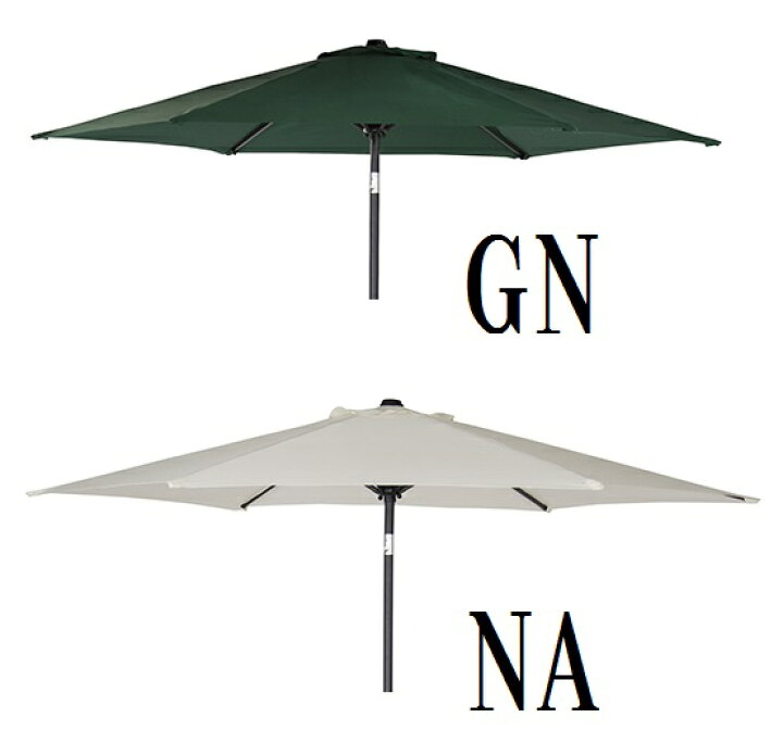 楽天市場 パラソル パラソル本体 ガーデンパラソル 265cm 角度調節 Uvカット ビーチパラソル 傘 ガーデン カーデンファニチャー 庭 テラス ベランダ ビーチ キャンプ 日傘 折りたたみ グリーン ガーデニングパラソル 日よけ ｏｋ家具牧場