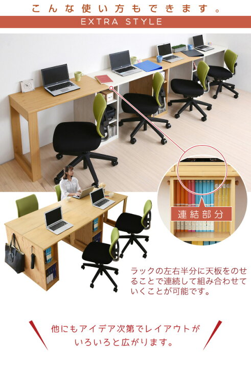 楽天市場】学習机 ツインデスク 2人用 デスク セット 分割使用可能 