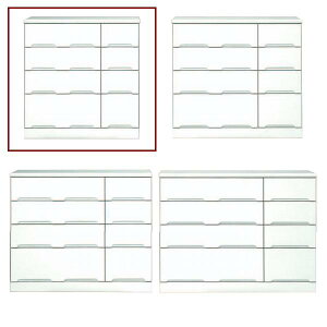 チェスト ローチェスト 90cm 90-4段 ホワイト 整理ダンス チェスト4段 白 おしゃれ シンプル 木製