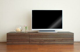テレビ台 210 ローボード 木製 幅210cm 完成品 ウォールナット テレビボード　オッジオ 国産 木製　ルーバー 開梱設置付 ボックスは別売りです。