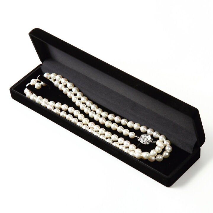 楽天市場】パール ネックレス ロング 本真珠 バロックパール 7-8mm  