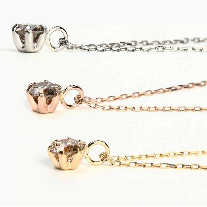 楽天市場】ダイヤモンド ネックレス 一粒 ダイヤ 0.1ct 0.15ct 0.3ct 