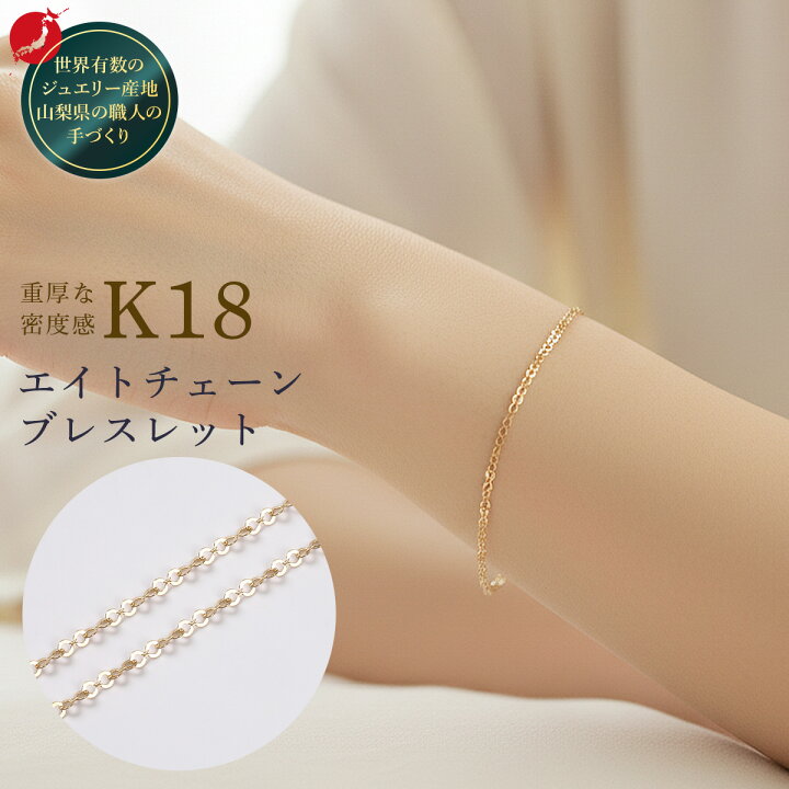 楽天市場】エイトチェーン ブレスレット チェーン だけ 18cm 幅1.75mm 