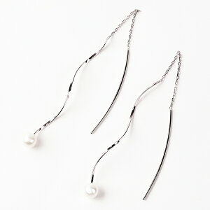 ピアス パール レディース シルバー シンプル おしゃれ レディース 大人 かわいい アレルギー 普段使い 揺れる あこや 真珠 天然石 シルバー925 アコヤ 金属アレルギー 安心 国産 人気 伊勢 【