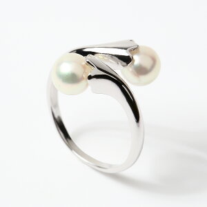 ツイン フリーリング あこや 真珠 パール レディース 金属アレルギー ジュエリー リング アクセサリー シルバー アレルギー 女性 シンプル おしゃれ あこや シルバー925 本真珠 誕生日 ギフト