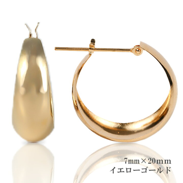 楽天市場】フープ ピアス 18k 18金 K18 ゴールド プラチナ900 月型 甲  