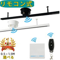 【楽天1位4冠】ダクトレール リモコン付き 0.5M 0.6M 0.8M 1M 1.2M 1.5M ライティングレール シリング式 …