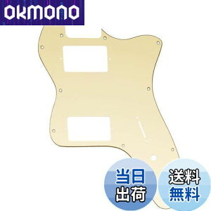 【送料無料】Musiclily Pro 12穴 テレキャスターピックガード カバード2ハムマウント仕様Fender American/Mexican 72 Tele Thinline エレキギター用、クリーム3P