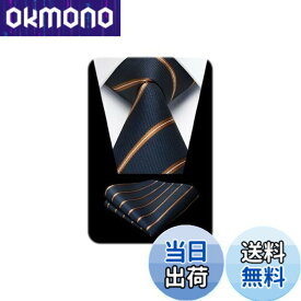 【送料無料】[HISDERN] ネービー ネクタイメンズ ビジネス フォーマル クタイチーフ セット ブランド ストライプ柄 入学式 卒業式 プレゼント