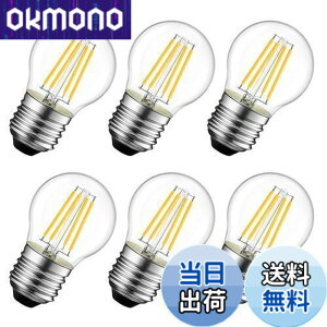 �y���������zLVWIT LED�d�� E26���� 60W�`���� 806lm 6W �t�B�������g�d�� 2700K �d���F G45�~�j�d�� �G�W�\���d�� ���g�� PSE 6�� �������Ή�