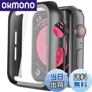 �y���������zULOE �Ή� Apple Watch Series 6 / SE / SE2 / Series 5 / Series 4 40mm�p �P�[�X, �Ή��A�b�v���E�H�b�` 6/SE/SE2/5/4 40mm �ی�J�o�[ �K���X�t�B���� ��̌^ PC�f�ޑS�ʕی�i�u���b�N�j