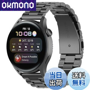 �y���������zFor garmin forerunner 265/965/Huawei Watch GT3 46mm/3 /3 Pro �o���h22mm Huawei Watch GT 46mm/GT 2 46mm/GT �����o���h ���� �����X�e�����X ���߉\ �r�W�l�X��Huawei Watch 2 Classic/2 Pro �����o���h�i�u���b