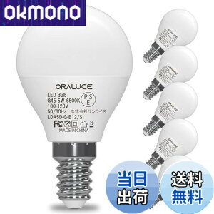�y���������zORALUCE LED�d�� E12 ���� 40W���� �����F 6500k 5W 450lm 220�x�L�z�� �����F ���^�d�� �����Ή� �����s�� PSE�F�� 6��