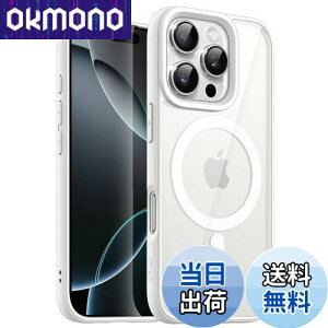 【送料無料】JETech iPhone 16 Pro 6.3インチ用 マグネット ケース MagSafeに対応 衝撃吸収 バンパーカバー ソリッドカラーマットTPUフレーム 傷つけ防止 クリアバック (ホワイト)