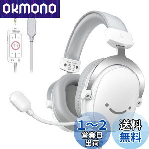 yzFIFINE Q[~OwbhZbg 7.1TEhTEh L 3.5mm/USBڑ 50mmhCo[ ESw}CNt PC/X}z/Nintendo Switch/PS4/PS5ɑΉ ʒ߉\ ^ Q[ 