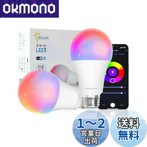 yzORALUCE X}[g LEDd E26 60W F X}[gCg }`J[ 1600FRGB FdF Alexa/Google HomeΉ nusv u 戵t 2 LDA9F-E26/2P