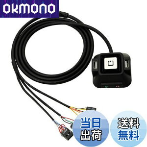 【送料無料】CERRXIAN pc 電源スイッチ、デスクトップコンピュータ電源スイッチボックス、デスクトップコンピューターPC電源ケースオン/オフ、デスクトップPCケーススイッチ+デュアルUSBポ