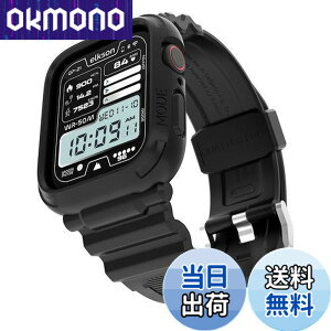 �y���������z[elkson] �A�b�v���E�H�b�` �o���h Apple Watch 45mm 44mm �o���p�[�P�[�X�t�� ���ȃ����Y�o���h Apple Watch SE2 iWatch Series 9 8 7 6 5 4�p, Quattro Pro Series �X�|�[�c�~���^���[�ی�P�[�X �v��