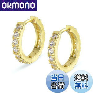 【送料無料】KRKC&CO フープピアス 15mm メンズピアス レディース シルバー925 金属アレルギー対応 両耳 ジルコニア 14k金メッキ ラウンドフープ シンプル メンズ レディース イヤリング CZダイヤ