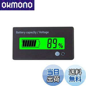 【送料無料】YFFSFDC デジタル電圧計 バッテリー残量表示計 汎用型 DC 12V-48V リチウム電池 鉛蓄電池 リン酸鉄リチウムイオン電池 LCDディスプレイ バッテリーチェッカー バッテリーモニター グ